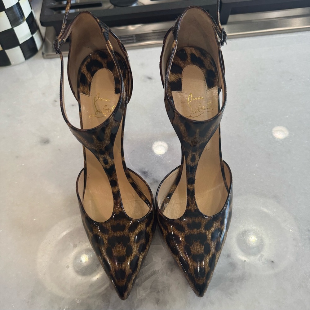 Christian Louboutin leopard heels